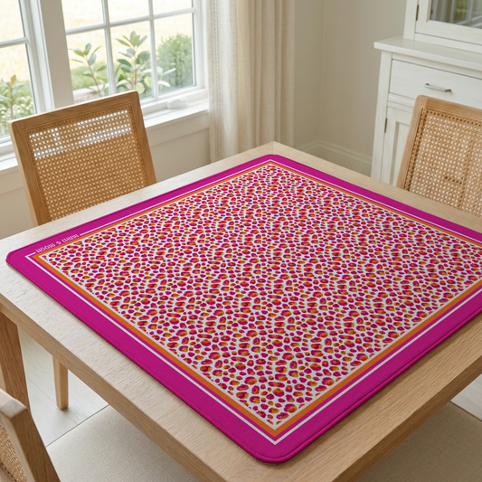 Pink Leopard Mahjong Mat