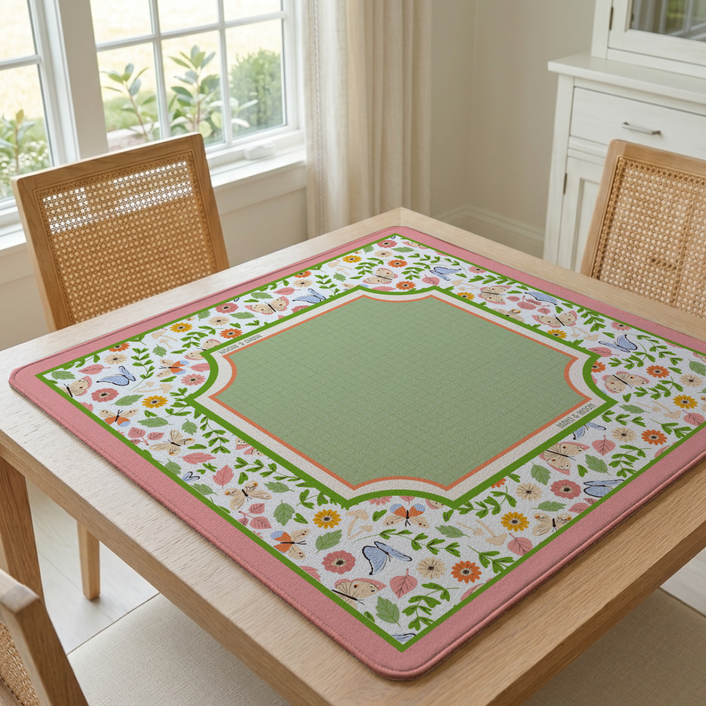 Wildflower Butterfly Mahjong Mat