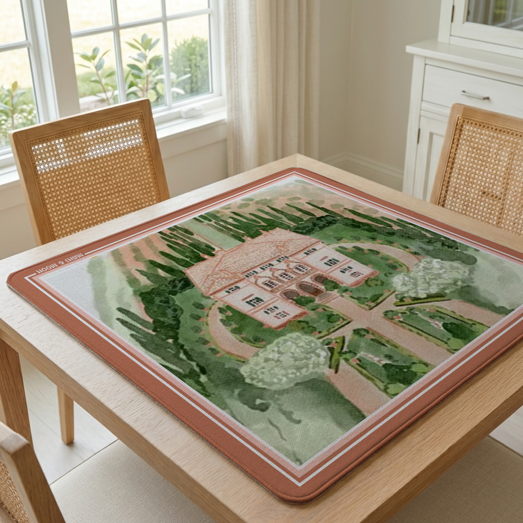 Italian Villa Mahjong Mat | Tuscan Estate American Mahjong Playing Mat