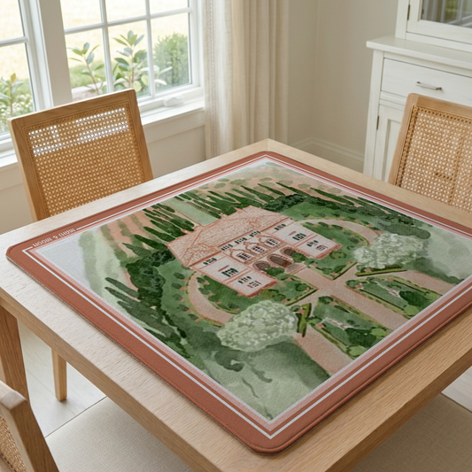 Italian Villa Mahjong Mat | Tuscan Estate American Mahjong Playing Mat