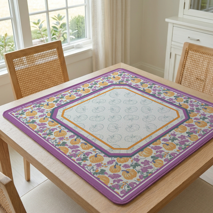 Purple Pumpkin Patch Mahjong Mat