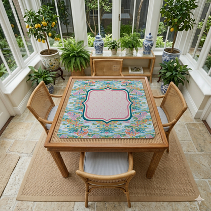Pastel Garden Landscape Mahjong Mat