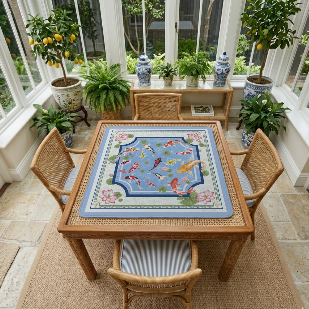 Koi Pond Mahjong Mat