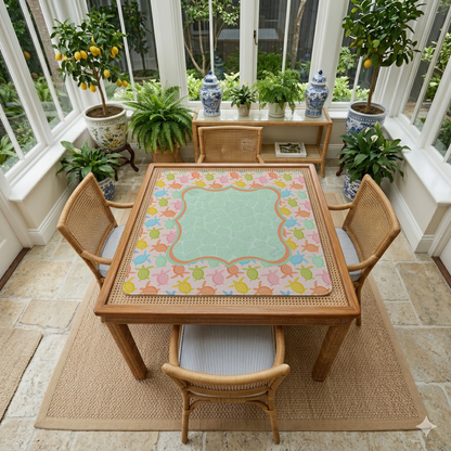 Pastel Turtle Coastal Mahjong Mat