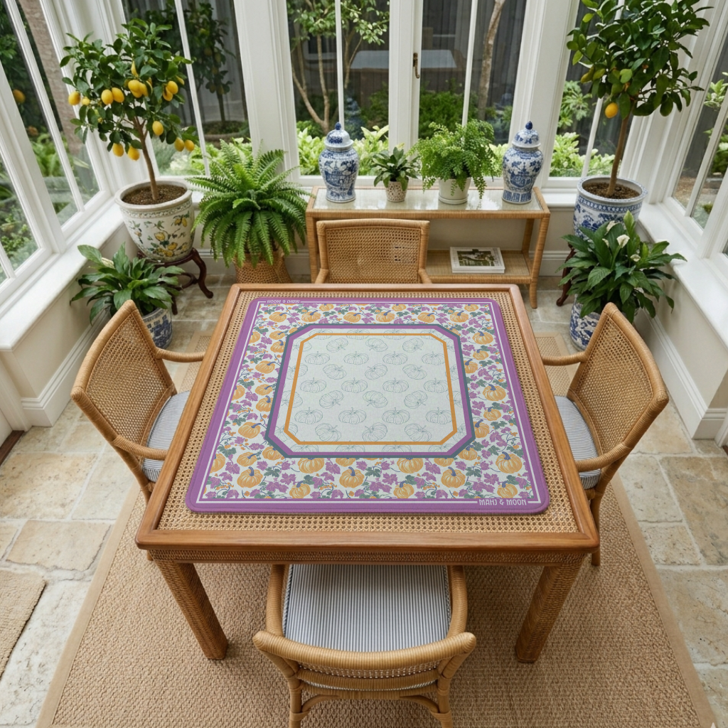 Purple Pumpkin Patch Mahjong Mat