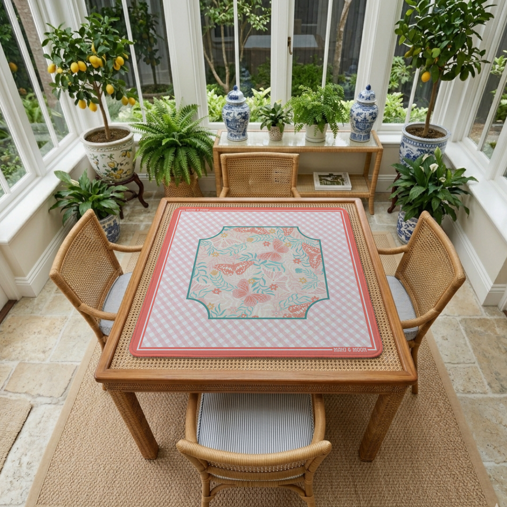 Blush Butterfly Mahjong Mat