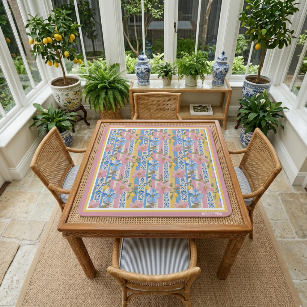 Coastal Bloom Mahjong Mat