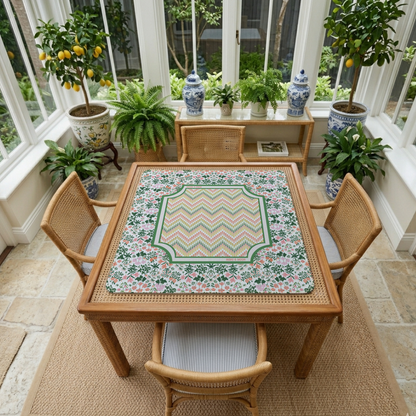Botanical Chevron Mahjong Mat