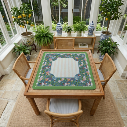 Coastal American Mahjong Mat | Ocean & Seashell Playing Mat