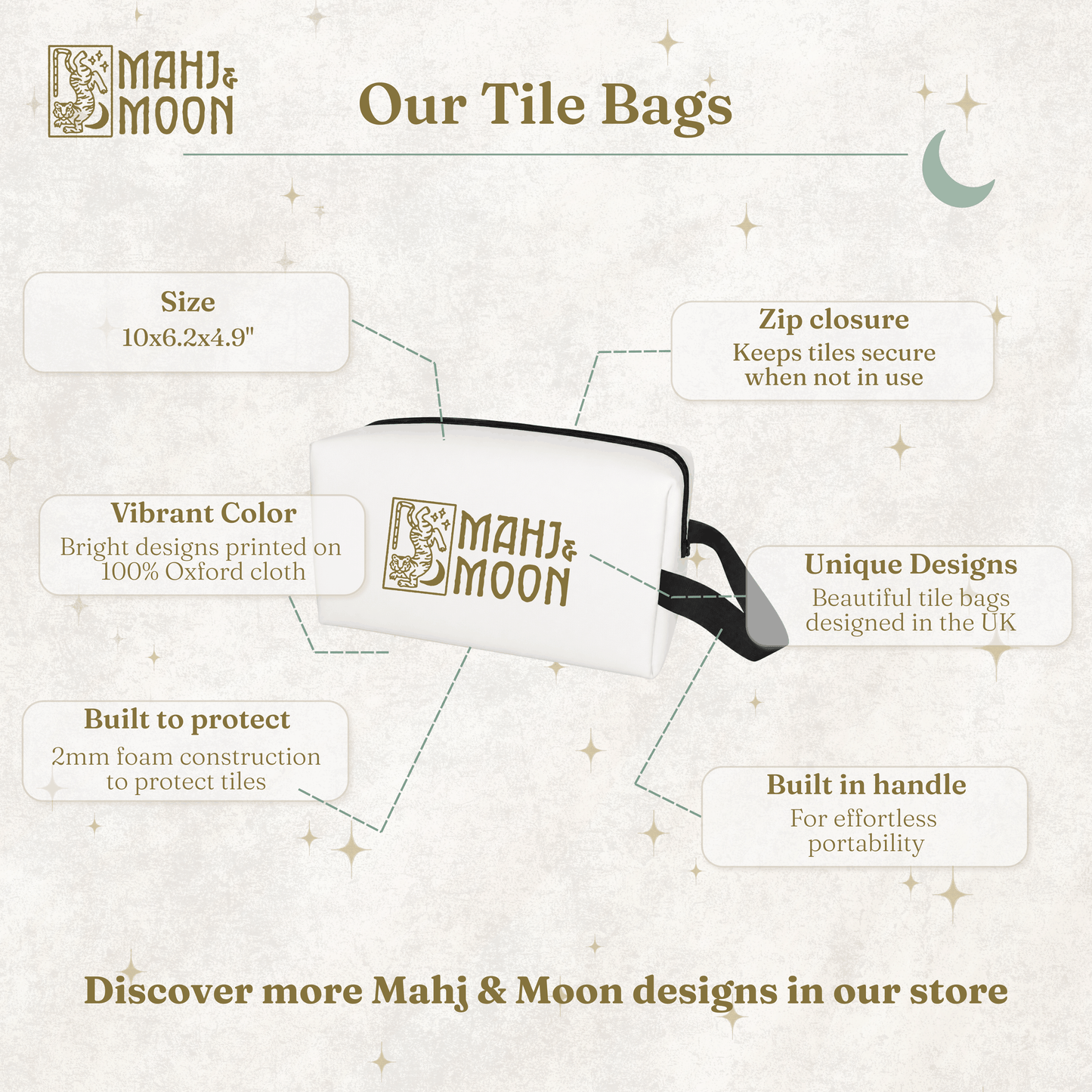 Pastel Mahjong Tile Bag | Cute American Mahjong Accessories Pouch