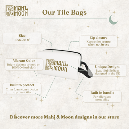 Pastel Mahjong Tile Bag | Cute American Mahjong Accessories Pouch