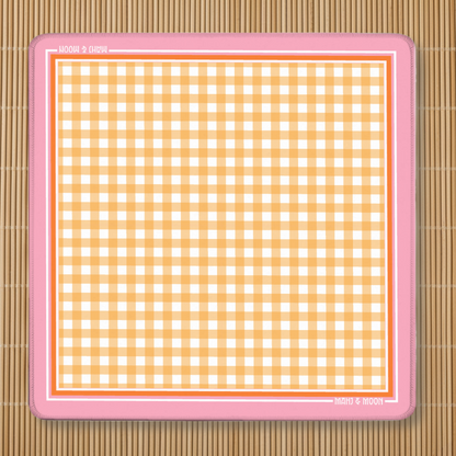 Orange Gingham Mahjong Mat