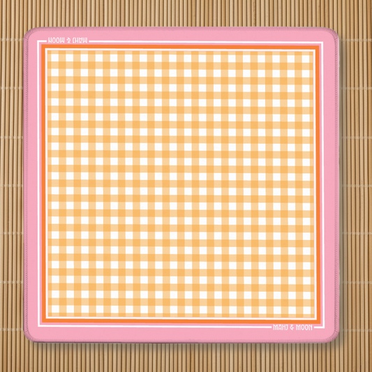 Orange Gingham Mahjong Mat