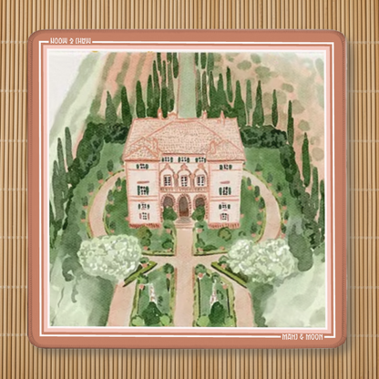 Italian Villa Mahjong Mat | Tuscan Estate American Mahjong Playing Mat