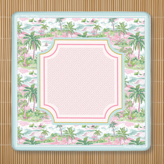 Blue Pastel Palm Beach Mahjong Mat