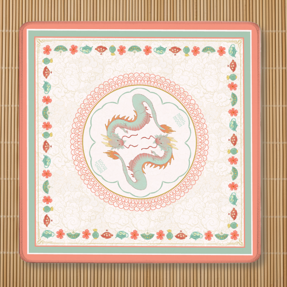 Celestial Dragon Chinoiserie Mahjong Mat