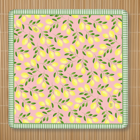 Amongst the Lemon Groves Pink Mahjong Mat