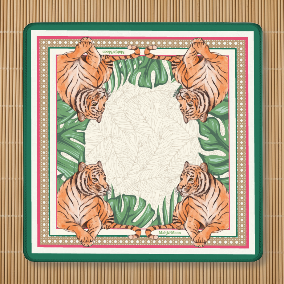 Emerald Tiger Jungle Mahjong Mat