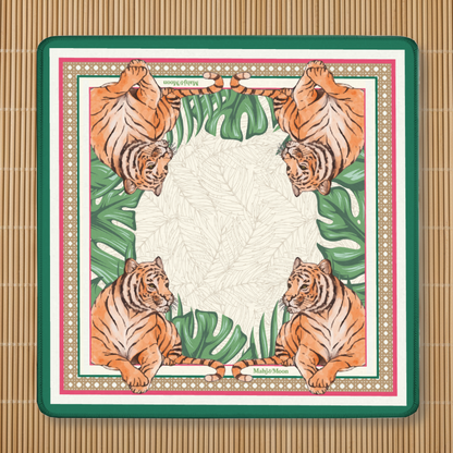 Emerald Tiger Jungle Mahjong Mat