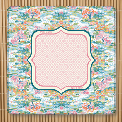 Pastel Garden Landscape Mahjong Mat