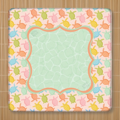 Pastel Turtle Coastal Mahjong Mat