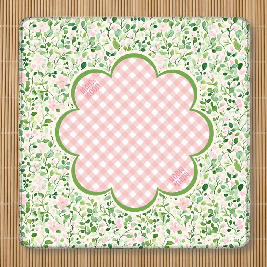 English Garden Gingham Mahjong Mat