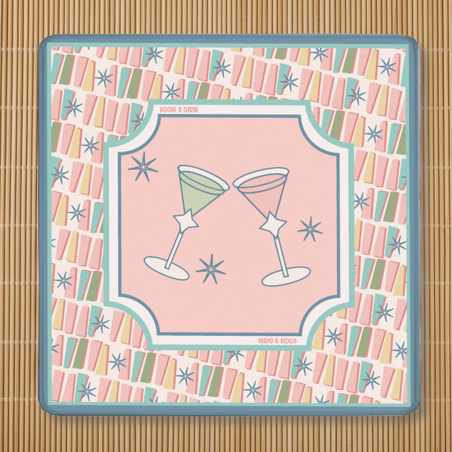 Retro Cocktail Mahjong Mat