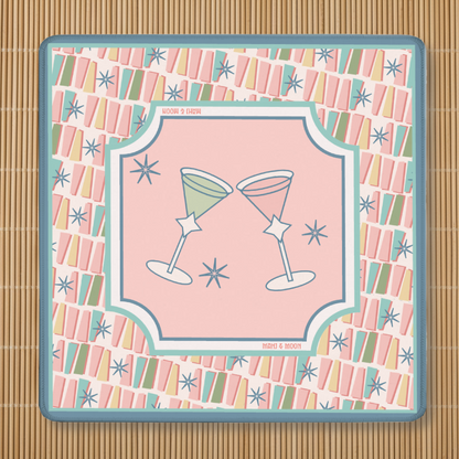 Retro Cocktail Mahjong Mat