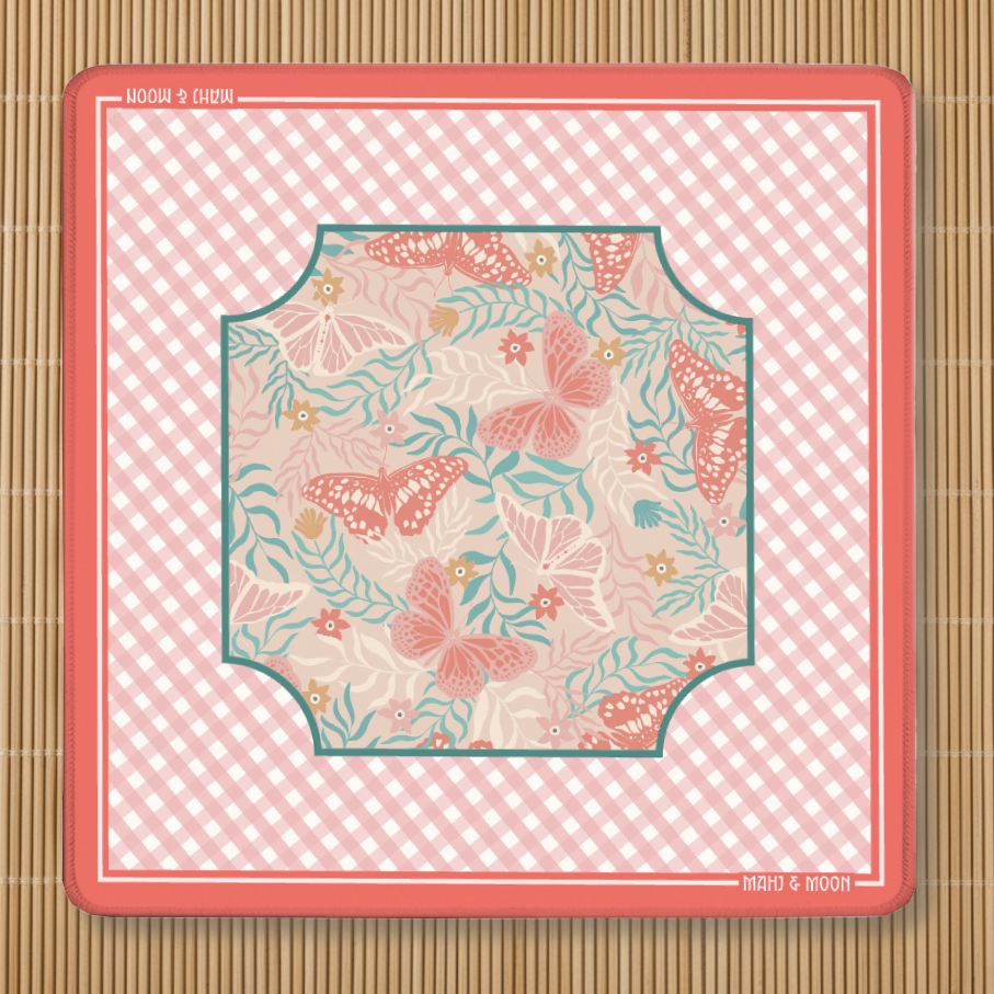 Blush Butterfly Mahjong Mat