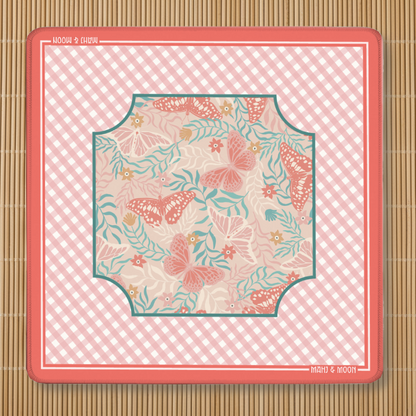 Blush Butterfly Mahjong Mat