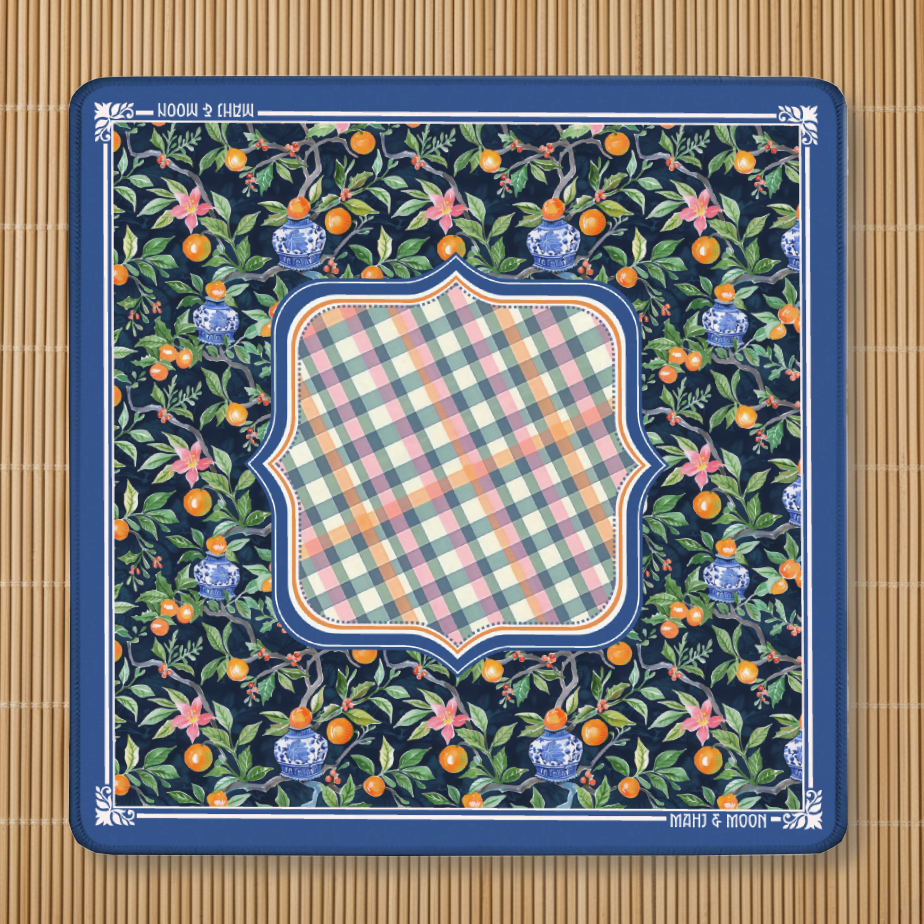 Citrus Chinoiserie Mahjong Mat