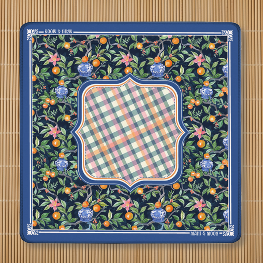 Citrus Chinoiserie Mahjong Mat