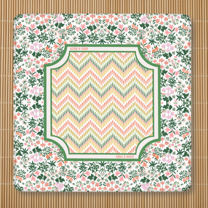 Botanical Chevron Mahjong Mat
