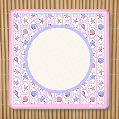 Seashell American Mahjong Mat | Coastal Beach House Playing Mat