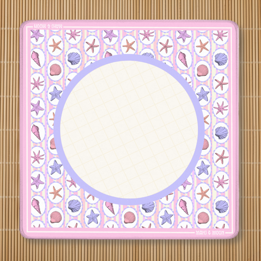 Seashell American Mahjong Mat | Coastal Beach House Playing Mat