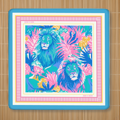 Lion American Mahjong Mat | Tropical Jungle Playing Mat