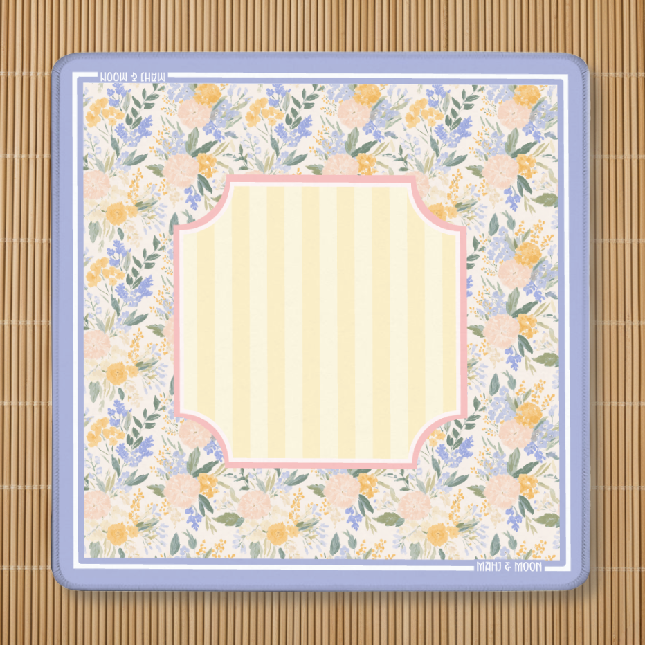 Wildflower American Mahjong Mat | Cottage Garden Floral Playing Mat