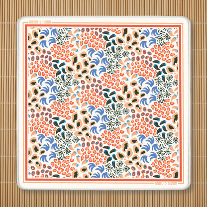 Leopard American Mahjong Mat | Preppy Animal Print Playing Mat