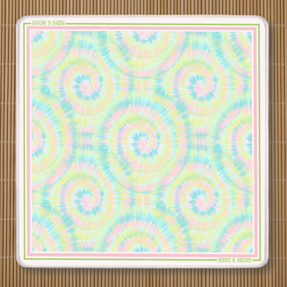 Pastel Tie Dye American Mahjong Mat | Retro Summer Playing Mat