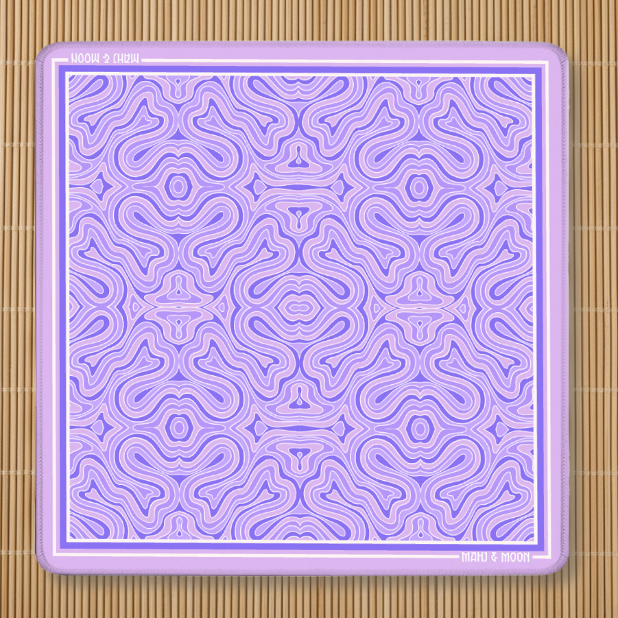 Retro Waves Mahjong Mat Purple