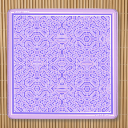Retro Waves Mahjong Mat Purple