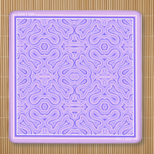 Retro Waves Mahjong Mat Purple