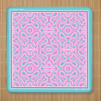 Retro Waves Mahjong Mat Blue