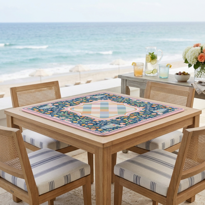 Festive Citrus Chinoiserie Mahjong Mat
