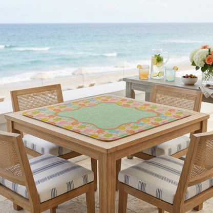 Pastel Turtle Coastal Mahjong Mat