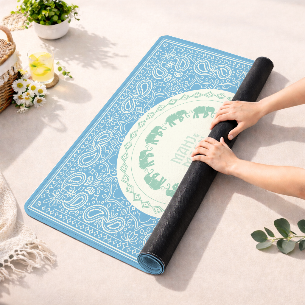 Elephant Paisley Mahjong Mat