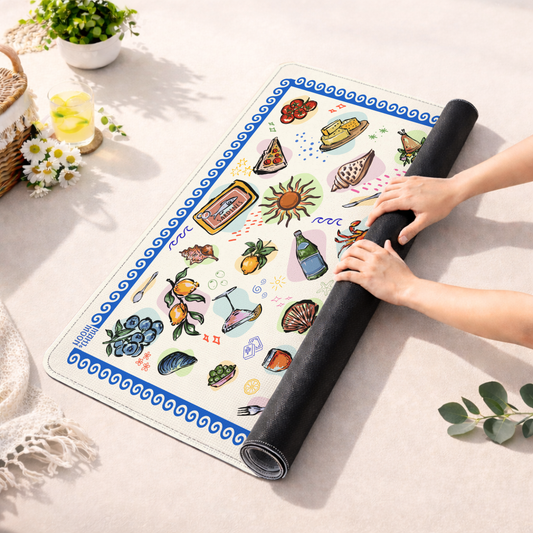 Italian Riviera Foodie Mahjong Mat