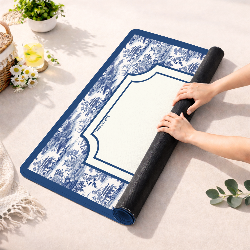 Blue Heritage Toile Mahjong Mat