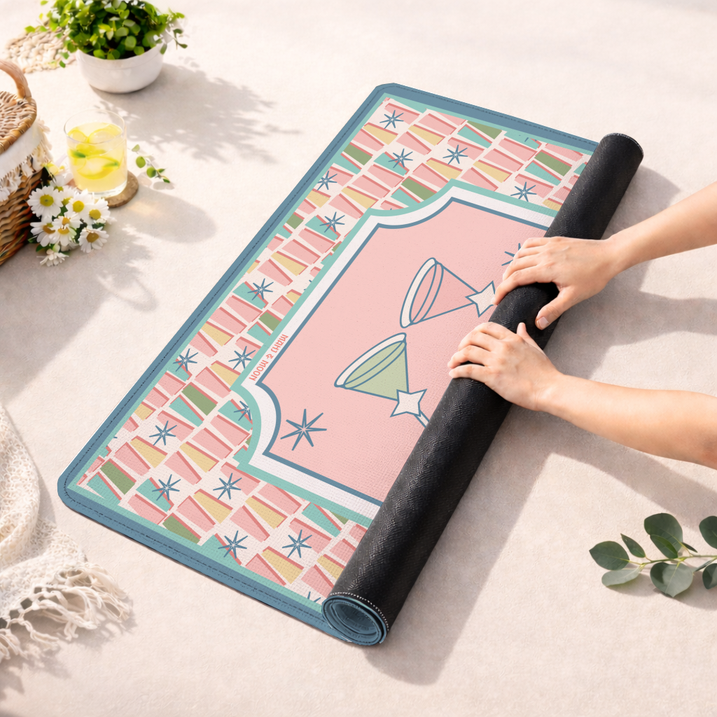 Retro Cocktail Mahjong Mat