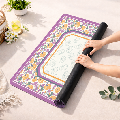 Purple Pumpkin Patch Mahjong Mat